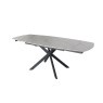 Sintered Stone 140-200cm Twist Extending Dining Table in White Sintered Stone 140-200cm Twist Extending Dining Table in White