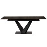 Sintered Stone V-Shape 160-205cm Extending Dining Table in Black Sintered Stone V-Shape 160-205cm Extending Dining Table in Black