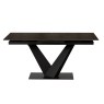 Sintered Stone V-Shape 160-205cm Extending Dining Table in Black Sintered Stone V-Shape 160-205cm Extending Dining Table in Black