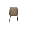 Sadie Biscuit Dining Chair with Fabric Seat and Diamond Leather Back Sadie Biscuit Dining Chair with Fabric Seat and Diamond Leather Back