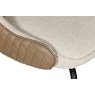 Sadie Biscuit Dining Chair with Fabric Seat and Diamond Leather Back Sadie Biscuit Dining Chair with Fabric Seat and Diamond Leather Back