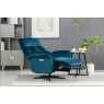 Evo Soft Touch Fabric 360 Swivel Dual Motor Electric Recliner Chair in Ocean Blue Evo Soft Touch Fabric 360 Swivel Dual Motor Electric Recliner Chair in Ocean Blue