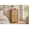 Devon Solid Oak 5 Drawer Wellington Chest of Drawers Devon Solid Oak 5 Drawer Wellington Chest of Drawers