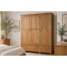 Devon Solid Oak Triple Wardrobe Devon Solid Oak Triple Wardrobe