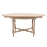 Gallery Direct Artisan Limewash Oak Extending Round Dining Table with Bobbin Detail Gallery Direct Artisan Limewash Oak Extending Round Dining Table with Bobbin Detail