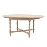 Gallery Direct Artisan Limewash Oak Extending Round Dining Table with Bobbin Detail Gallery Direct Artisan Limewash Oak Extending Round Dining Table with Bobbin Detail