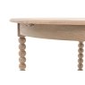 Gallery Direct Artisan Limewash Oak Extending Round Dining Table with Bobbin Detail Gallery Direct Artisan Limewash Oak Extending Round Dining Table with Bobbin Detail