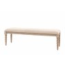 Gallery Direct Artisan Limewash Oak Dining Table Bench with Bobbin Detail Gallery Direct Artisan Limewash Oak Dining Table Bench with Bobbin Detail