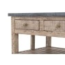 Gallery Direct Vancouver Rustic Pine Small Kitchen Island with Marble Top Gallery Direct Vancouver Rustic Pine Small Kitchen Island with Marble Top