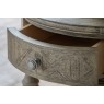 Gallery Direct Rustique French Colonial Round 1 Drawer Side Table