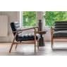 Gallery Direct Datsun Antique Ebony Leather Armchair Gallery Direct Datsun Antique Ebony Leather Armchair
