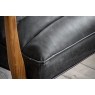 Gallery Direct Datsun Antique Ebony Leather Armchair Gallery Direct Datsun Antique Ebony Leather Armchair