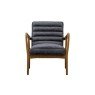 Gallery Direct Datsun Antique Ebony Leather Armchair Gallery Direct Datsun Antique Ebony Leather Armchair