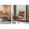 Gallery Direct Datsun Vintage Brown Leather Armchair Gallery Direct Datsun Vintage Brown Leather Armchair