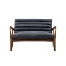 Gallery Direct Datsun Antique Ebony Leather 2 Seater Sofa Gallery Direct Datsun Antique Ebony Leather 2 Seater Sofa