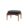 Gallery Direct Datsun Antique Ebony Leather Footstool