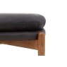 Gallery Direct Datsun Antique Ebony Leather Footstool Gallery Direct Datsun Antique Ebony Leather Footstool