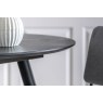 Gallery Direct Astley 90cm Round Black Oak Dining Table Gallery Direct Astley 90cm Round Black Oak Dining Table