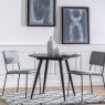 Gallery Direct Astley 90cm Round Black Oak Dining Table Gallery Direct Astley 90cm Round Black Oak Dining Table