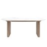 Gallery Direct Marmo Mango Wood Large Dining Table with Marble Top Gallery Direct Marmo Mango Wood Large Dining Table with Marble Top