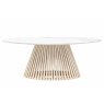 Gallery Direct Soho Mango Wood Oval Dining Table with Marble Top Gallery Direct Soho Mango Wood Oval Dining Table with Marble Top