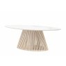 Gallery Direct Soho Mango Wood Oval Dining Table Set with Marble Top & 6 Aveley Chairs Gallery Direct Soho Mango Wood Oval Dining Table Set with Marble Top & 6 Aveley Chairs
