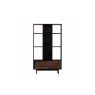 Gallery Direct Barbican Walnut & Black Wood Open Bookcase Display Unit Gallery Direct Barbican Walnut & Black Wood Open Bookcase Display Unit