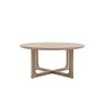 Gallery Direct Craft Smoked Oak Round Coffee Table Gallery Direct Craft Smoked Oak Round Coffee Table
