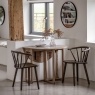 Gallery Direct Craft Smoked Oak Folding Dining Table Gallery Direct Craft Smoked Oak Folding Dining Table