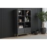 Gallery Direct Ripple Mango Wood Black & Gold Open Display Bookcase Unit Gallery Direct Ripple Mango Wood Black & Gold Open Display Bookcase Unit
