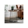 Gallery Direct Menzies Wood & Caged Metal Side Table Gallery Direct Menzies Wood & Caged Metal Side Table