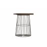 Gallery Direct Menzies Wood & Caged Metal Side Table Gallery Direct Menzies Wood & Caged Metal Side Table