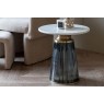 Gallery Direct Seville Blue Glass and Marble Top Side Table Gallery Direct Seville Blue Glass and Marble Top Side Table