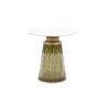 Gallery Direct Seville Green Dusk Glass and Marble Top Side Table Gallery Direct Seville Green Dusk Glass and Marble Top Side Table
