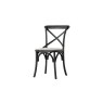 Gallery Direct Set of 2 Cafe Black Oak Dining Chairs with Linen Seat Gallery Direct Set of 2 Cafe Black Oak Dining Chairs with Linen Seat