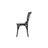 Gallery Direct Set of 2 Cafe Black Oak Dining Chairs with Linen Seat Gallery Direct Set of 2 Cafe Black Oak Dining Chairs with Linen Seat