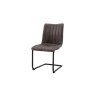 Gallery Direct Set of 2 Edington Dining Chairs in Grey Leather Gallery Direct Set of 2 Edington Dining Chairs in Grey Leather