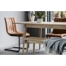Gallery Direct Set of 2 Edington Dining Chairs in Brown Leather Gallery Direct Set of 2 Edington Dining Chairs in Brown Leather