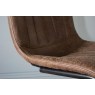 Gallery Direct Set of 2 Edington Dining Chairs in Brown Leather Gallery Direct Set of 2 Edington Dining Chairs in Brown Leather