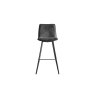 Gallery Direct Set of 2 Palmer Bar Stools in Grey Leather Gallery Direct Set of 2 Palmer Bar Stools in Grey Leather