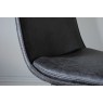 Gallery Direct Set of 2 Hinks Dining Chairs in Grey Leather Gallery Direct Set of 2 Hinks Dining Chairs in Grey Leather