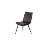 Gallery Direct Set of 2 Hinks Dining Chairs in Grey Leather Gallery Direct Set of 2 Hinks Dining Chairs in Grey Leather
