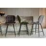 Gallery Direct Set of 2 Manford Fabric Bar Stools in Bottle Green Gallery Direct Set of 2 Manford Fabric Bar Stools in Bottle Green