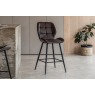Gallery Direct Set of 2 Manford Leather Bar Stools in Brown Gallery Direct Set of 2 Manford Leather Bar Stools in Brown