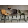 Gallery Direct Set of 2 Manford Leather Bar Stools in Brown Gallery Direct Set of 2 Manford Leather Bar Stools in Brown
