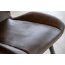 Gallery Direct Set of 2 Manford Leather Bar Stools in Brown Gallery Direct Set of 2 Manford Leather Bar Stools in Brown