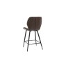 Gallery Direct Set of 2 Manford Leather Bar Stools in Brown Gallery Direct Set of 2 Manford Leather Bar Stools in Brown