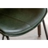 Gallery Direct Set of 2 Hawking Dining Chairs in Green PU Leather Gallery Direct Set of 2 Hawking Dining Chairs in Green PU Leather