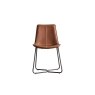 Gallery Direct Set of 2 Hawking Dining Chairs in Brown PU Leather Gallery Direct Set of 2 Hawking Dining Chairs in Brown PU Leather