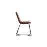 Gallery Direct Set of 2 Hawking Dining Chairs in Brown PU Leather Gallery Direct Set of 2 Hawking Dining Chairs in Brown PU Leather